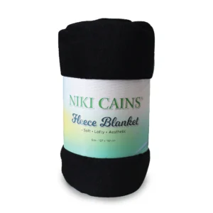 niki cains adrin fleece blanket (black)